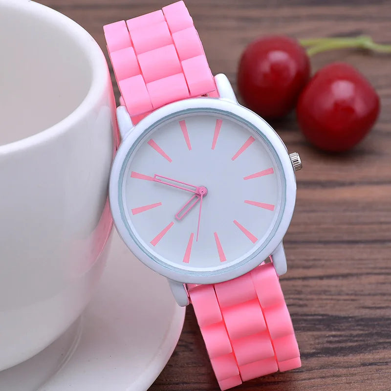 UTHAI CE76 Ultra-thin Silicone Watch Female Student Watch Jelly Quartz Ladies Watch