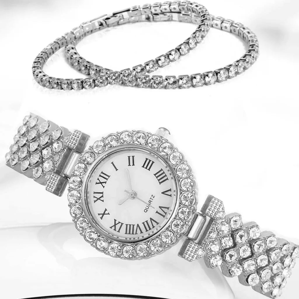 2024 Luxury Watches Women Diamond Rhinestone Fashion Elegant Wristwatch Quartz Watch Ladies Clock For Girl Relogio Feminino