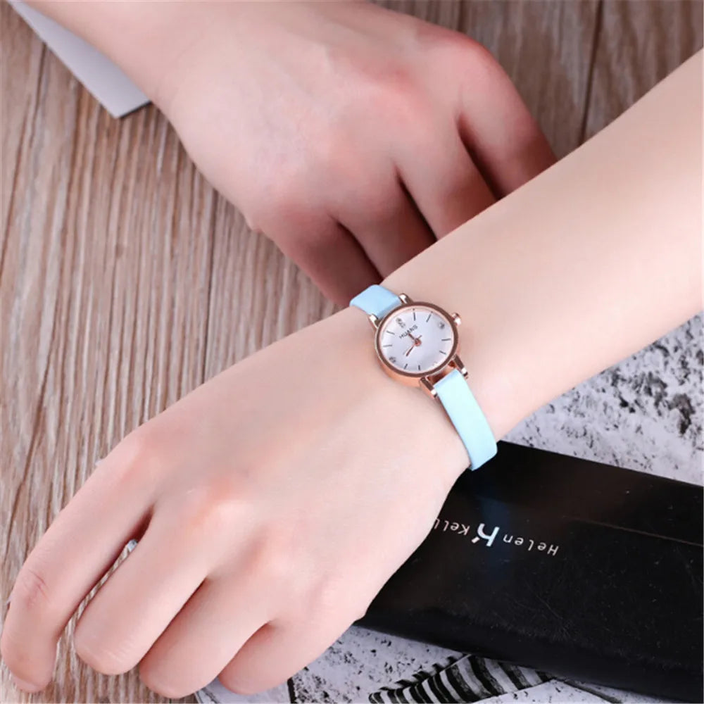 Women's Watches Fashion Woman Leather Strap Watch Fine Strap Watch Luxury Fashion Atmosphere Elegant woman watch gifts for women