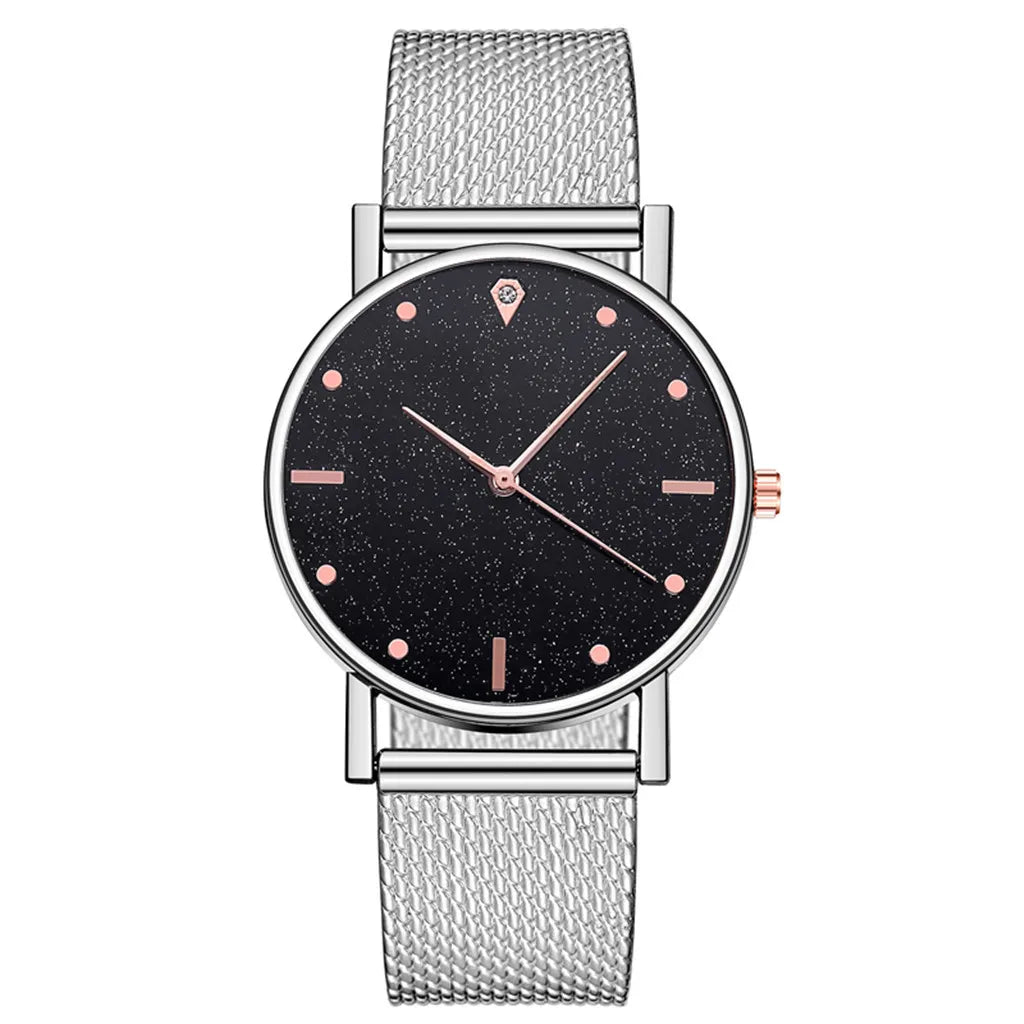 Luxury Watches Stainless Steel Dial Watch For Women Casual Fashion Bracele Quartz Watch Frosting Dress Clock Relogio Feminino