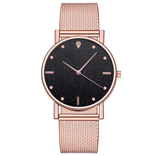 Luxury Watches Stainless Steel Dial Watch For Women Casual Fashion Bracele Quartz Watch Frosting Dress Clock Relogio Feminino