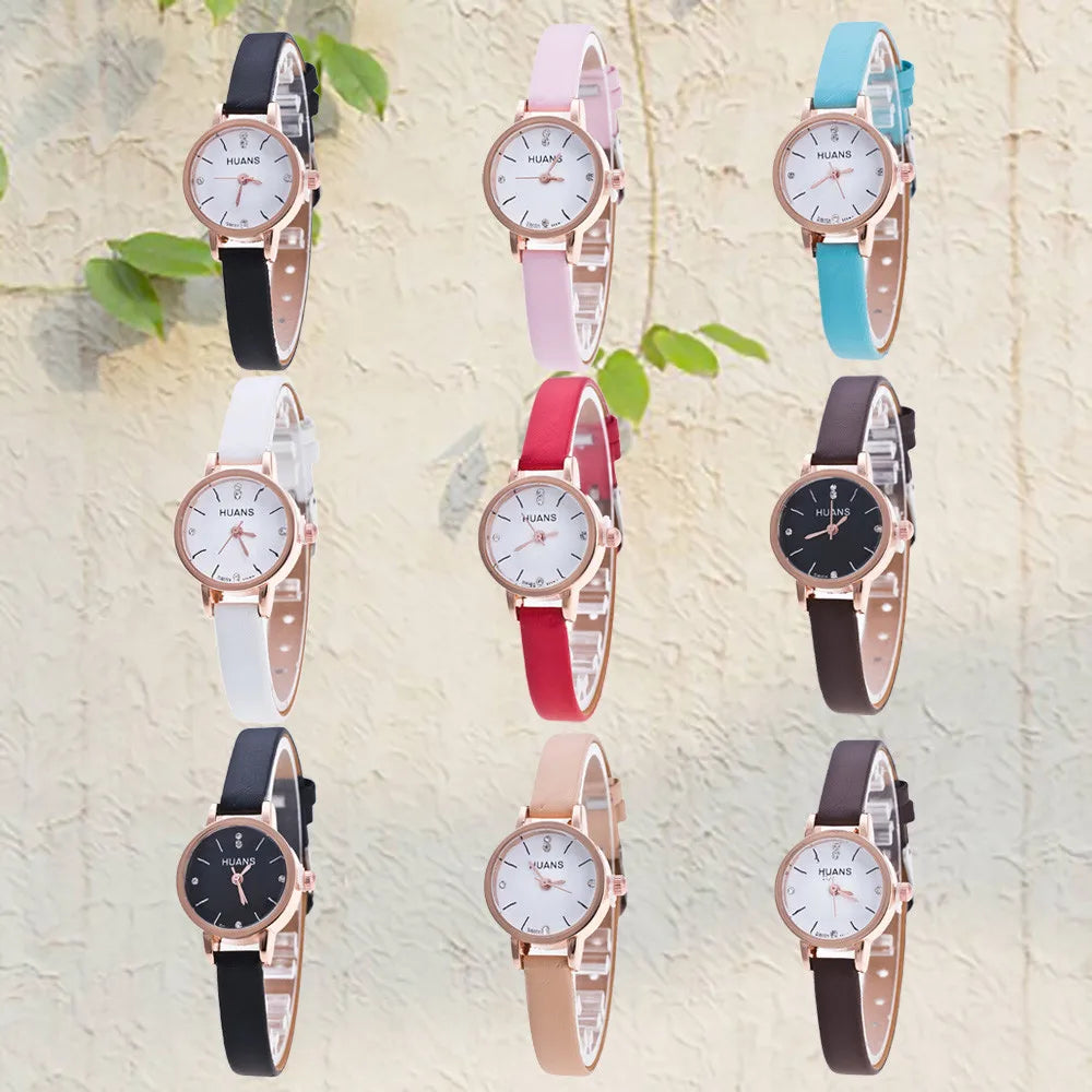 Women's Watches Fashion Woman Leather Strap Watch Fine Strap Watch Luxury Fashion Atmosphere Elegant woman watch gifts for women