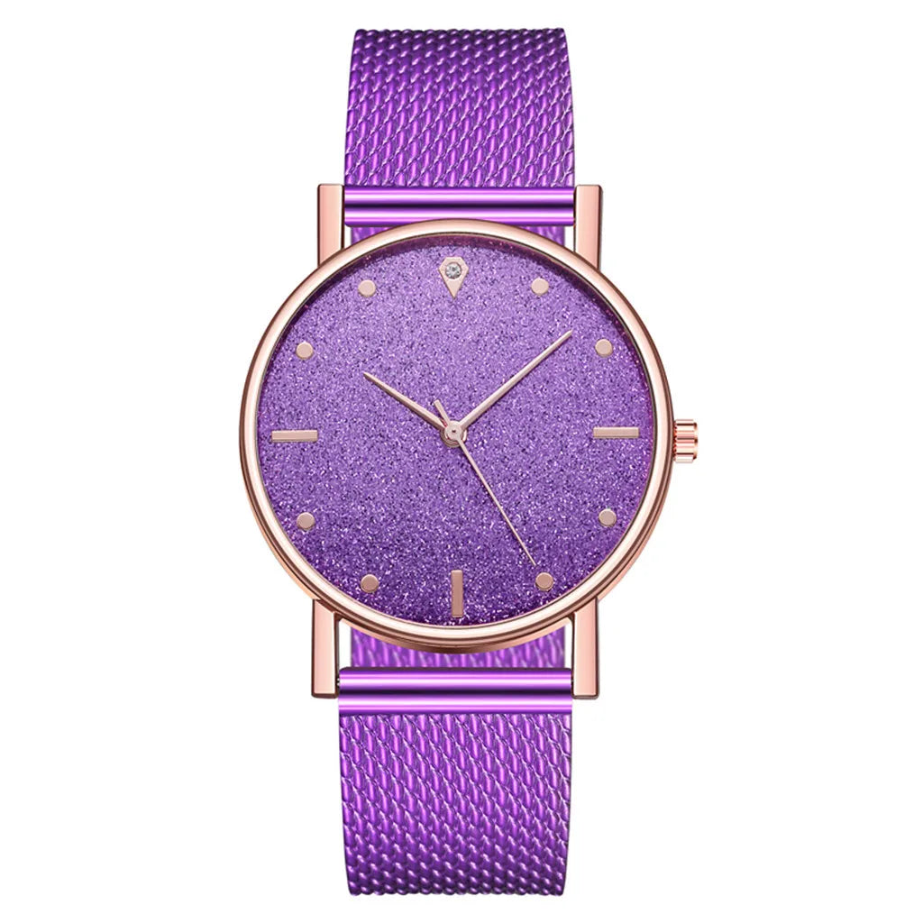 Luxury Watches Stainless Steel Dial Watch For Women Casual Fashion Bracele Quartz Watch Frosting Dress Clock Relogio Feminino