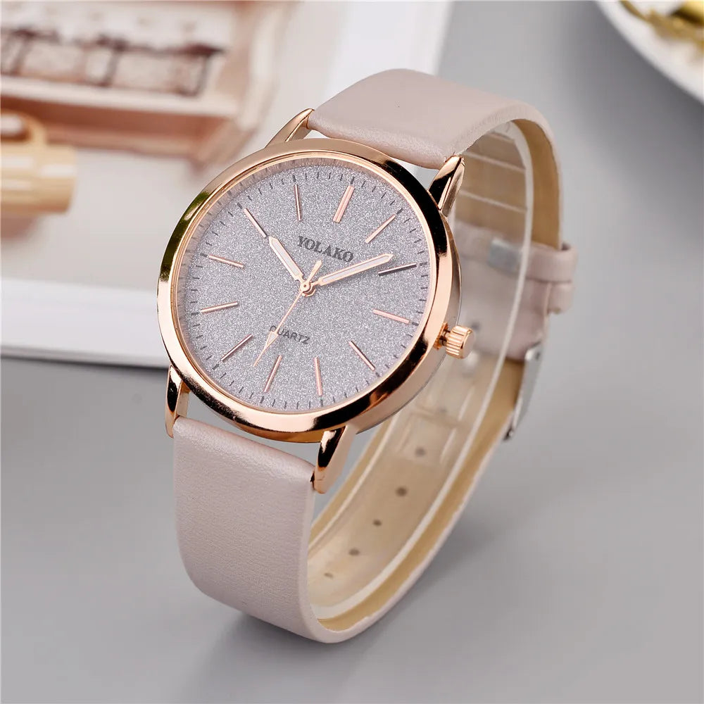 Fashion Women Leather Quartz watch