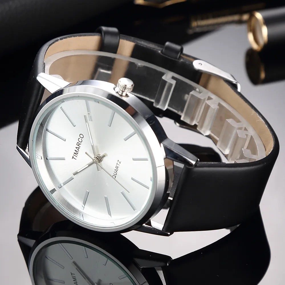 Luxury Women Watches 2024 New Stylish Silver Minimalist Business Ladies Quartz Watch Breathable Leather Steel Clock Reloj Mujer